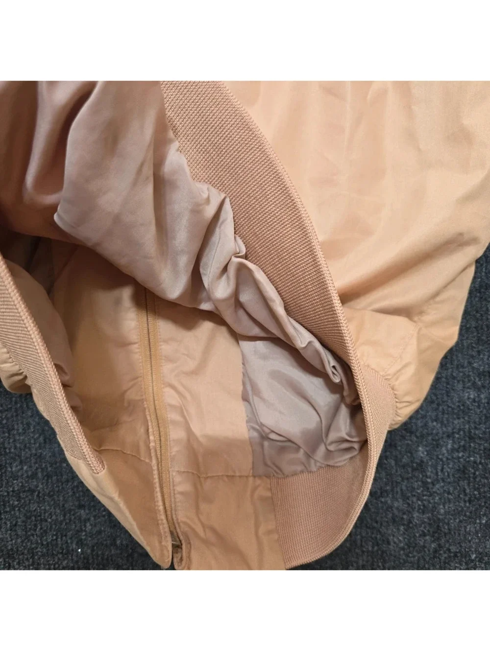 Vintage Members Only Europe Craft Jacket Size 40 Hong Kong Tan Zip Bomber